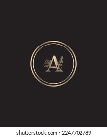 An elegant beautiful and decorative monogram letter A vector logo template