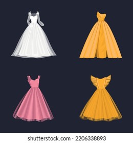 Elegant and beautiful dresses for girls, yellow and pink and a joy dress