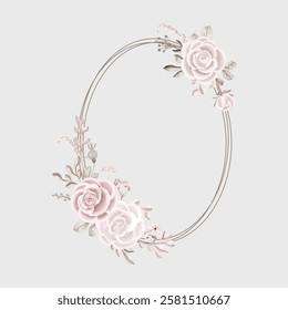 Elegant and beautiful Floral Ring. Illustrator and designer. Wedding Invites, save the date, Birthday Invites, Video Invites, E-Cards.