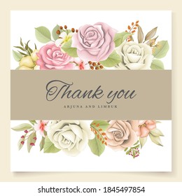 Elegant beautiful floral and  wedding invitation