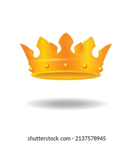 elegant beautiful golden crown vector