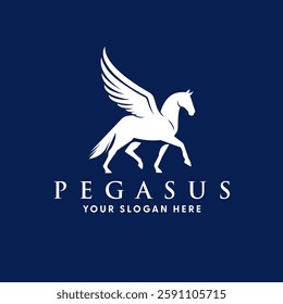 Elegant Beautiful Modern Pegasus Logo, Classic Pegasus Logo, Pegasus Logo.