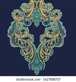 Elegant and beautiful paisley and baroque elements