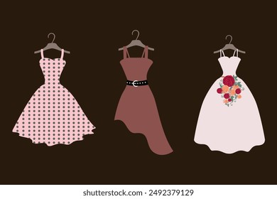 Elegantes und schönes Partykleid-Set. Formelle und lässige Kleider.