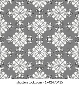 Elegant and beautiful seamless vector pattern. Sophisticated lines. Shades of grey.