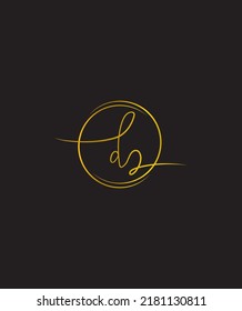 An elegant beautiful swashes and curly lines handwritten letter type D vector logo template