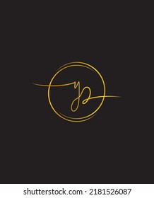 An elegant beautiful swashes and curly lines handwritten letter type Y vector logo template