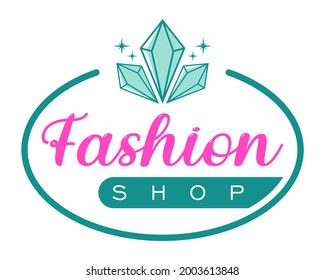 Elegant beauty logo for fashion shop or other in vector 