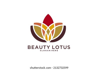 elegant beauty lotus logo design