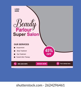 Elegant Beauty Salon Social Media Post – Stylish Spa And Beauty Service Promotion