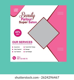Elegant Beauty Salon Social Media Post – Stylish Spa And Beauty Service Promotion