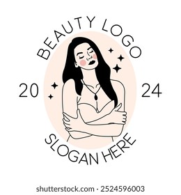 Elegant Beauty Woman Logo for Skincare and Cosmetics