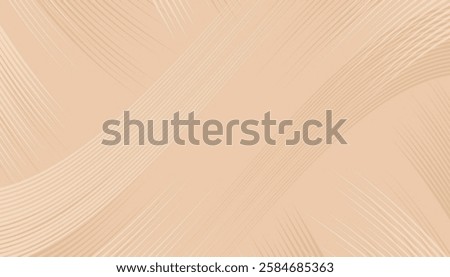 Elegant beige abstract background with curved lines. The delicate and modern pattern. For presentations, web design, and luxury-themed projects.