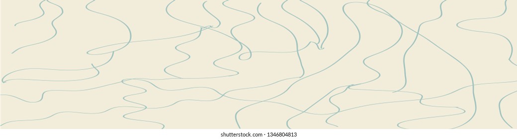 Elegant beige abstract header with hand-drawn not symmetrical thin lines.
