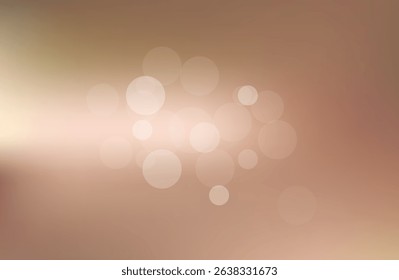 Elegant beige bokeh abstract background.
Delicate blurred wallpaper texture. Template with defocused bokeh lights and copy space for business website design. Banner social media advertising.