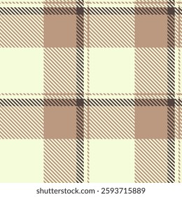 Elegant beige and brown plaid pattern.  Subtle diagonal lines add texture to this versatile design, perfect for textile prints, website backgrounds, or stationery.