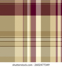 Elegant beige and burgundy plaid pattern.  Perfect for textile design, fashion, home decor, or website backgrounds.  This sophisticated texture evokes warmth and style.