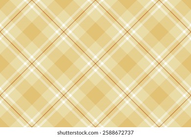 Elegant beige and cream plaid pattern.  Subtle texture and warm color palette ideal for backgrounds, textiles, or packaging design. Evokes feelings of comfort, warmth, and sophistication.