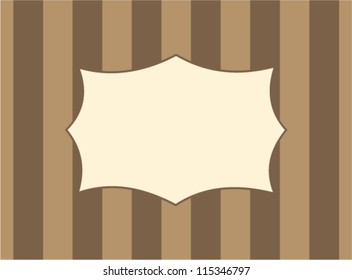 Elegant beige frame on background