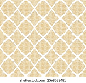 Elegant Beige Geometric Pattern Seamless Repeat for Interior Design