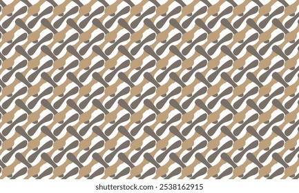 Elegant Beige and Gray Interlocking Leaf Pattern on White Background. Modern Seamless Design for Home Decor, Wallpaper, Textile Prints, or Background Use in Digital and Graphic Projects