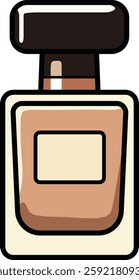 Elegant beige perfume bottle with a minimalist aesthetic.