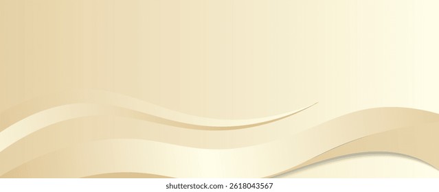 Elegant Beige Wave Background. modern semi gold background in EPS 10