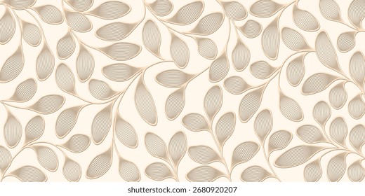 Elegant Beige and White Botanical Pattern