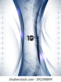elegant bent frame foliage elements abstract design. eps10 vector
