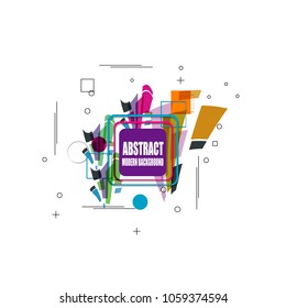 elegant best polygonal geometric triangular line color abstract modern background banner sticker label design vector