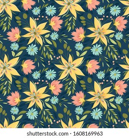 Elegant Big Flower Petals Pattern Design Great for summer surface pattern design and Products like packaging, scrapbook, wallpaper Gift wrap etc.
