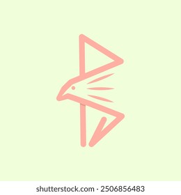 elegant bird and B logo