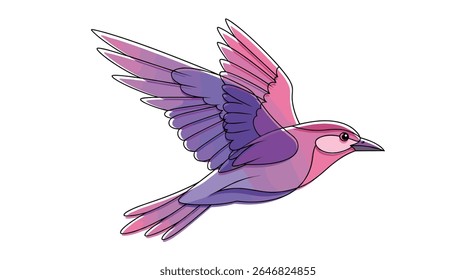 Elegant bird with colorful wings in flight showcasing its beauty and grace