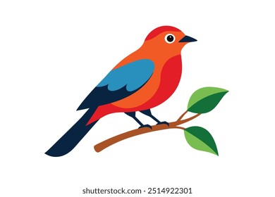 Ilustração de vetor de design gráfico de pássaro elegante perfeito para impressões digitais e projetos criativos.
