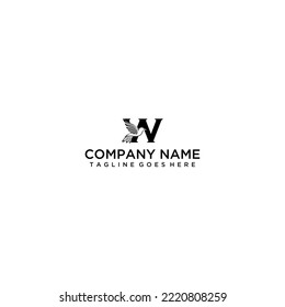 Elegant bird letter w logo design for business branding and corporate identity