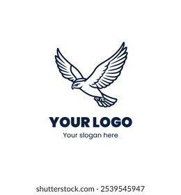 "Elegant Bird Logo Design with Clean Lines and Modern Aesthetic"

