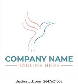 Elegant Bird Logo Design for Company Branding with Modern Aesthetic and Simple Lines for Visual Identity