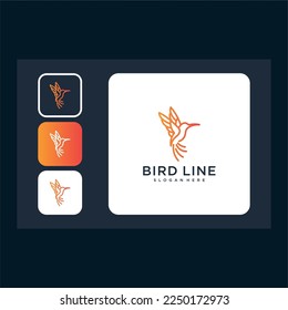 elegant bird logo design template