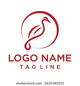 Elegant bird logo in minimalist line art style, ideal for wellness, nature, eco brands, or creative business identity.