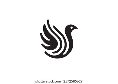 Elegant Bird Logo Vector Template