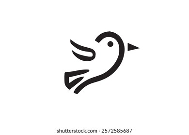 Elegant Bird Logo Vector Template