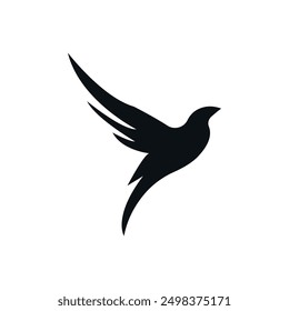 Elegant Bird Silhouette Vector Design. Premium Avian Silhouette Logo. Premium Sparrow Emblem. Luxury Swallow Icon. Superior Bird Outline Logo. Elite Avian Shape. Minimalist Flying Creature Icon.