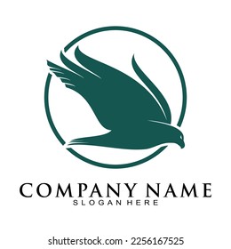 Elegant bird symbol vector logo