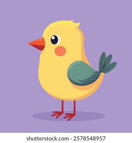 Elegant bird vector with soft shading and a semi-realistic look, great for nature-themed illustrations and branding.