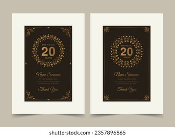 Elegant birthday card invitation template