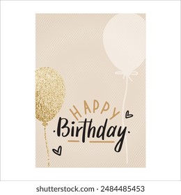 Elegant birthday card vector ready for print 