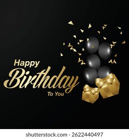 Elegant Birthday Celebration with Gifts and Balloons