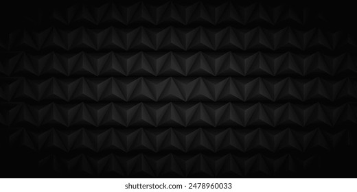 elegant black 3d triangle pattern background