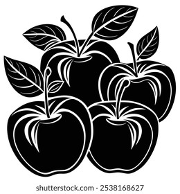 Elegante Vector de Colección de manzana negra