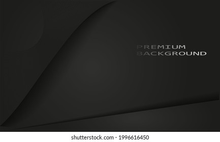 elegant black background with shadow on the left and text on the right for banners, posters, covers, social media backgrounds